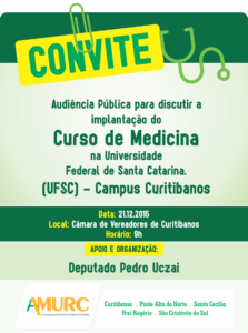 Read more about the article IMPLANTAÇÃO  CURSO DE MEDICINA DA UFSC  EM CURITIBANOS