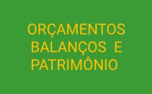 Read more about the article ORÇAMENTOS, BALANÇOS E PATRIMÔNIO