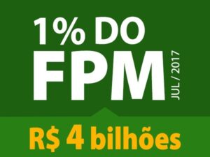 Read more about the article VALOR DO 1% DO FPM CHEGA A R$ 4 BILHÕES E SERÁ DEPOSITADO