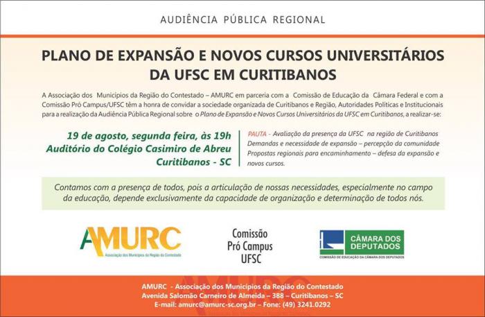 You are currently viewing Região discute expansão da UFSC Curitibanos. PARTICIPE