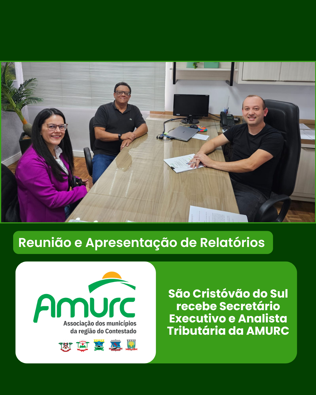 You are currently viewing São Cristóvão do Sul recebe Secretário Executivo e Analista Tributária da AMURC